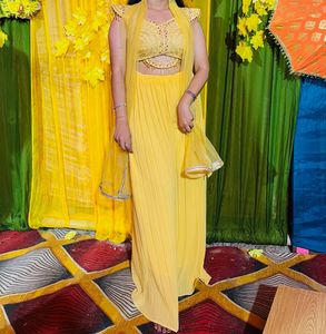 Light Yellow Haldi Plazzo Set