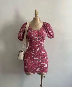 Zara Puff Ballloon Sleeves Floral Print Stretchy S