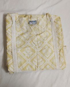 Lemon Kurti With Feeding Zip