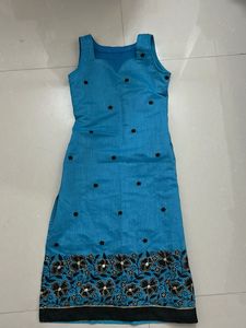 Blue Embroidered Kurta