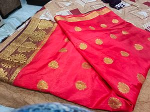 Red & Gold Banarasi Saree