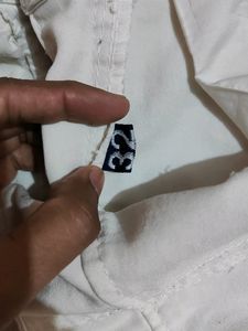 White Jeans Pant - 32 Size