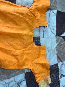 Orange Embroidered Kurta