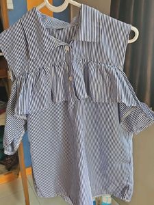 Striped Cold Shoulder Top