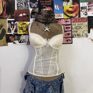 White Lace Corset Top