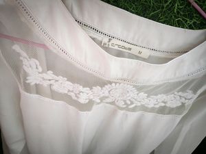 Embroidered net designer White top, Looks good wit
