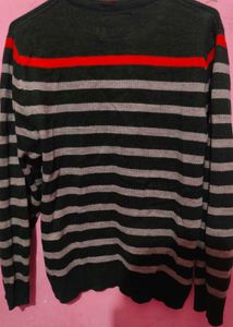 Striped Button-Up Sweater