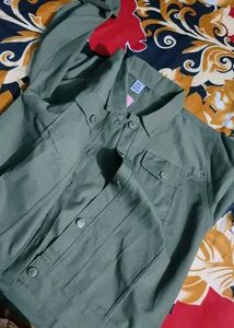 Olive Green Denim Jacket women