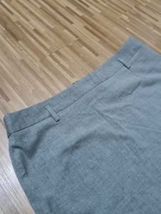 Gray Straight Skirt