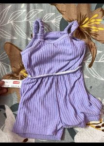 Cute Babyhug Purple Romper