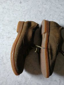 Brown Suede Lace-Up Shoes