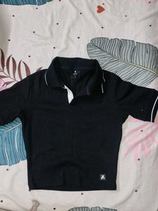 Black Long Sleeve Polo Shirt