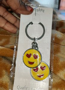 Smiley Heart Keychain