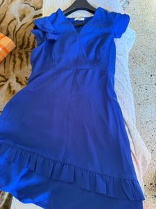 Only brand Blue Ruffled Top