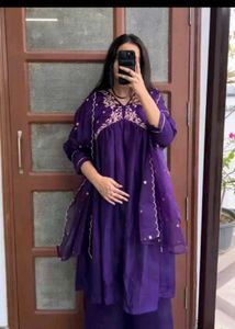 Purple Embroidered Salwar Kameez