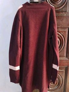 Burgundy Knit Mini Dress