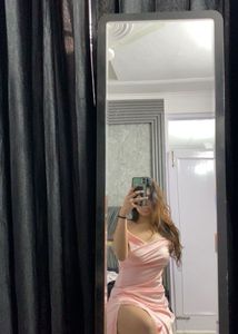 Pink Cowl Neck Dress