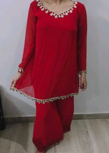 Elegant Saiyaara (Hot Pink Sharara) Suit