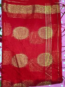 Red &amp; Gold Saree