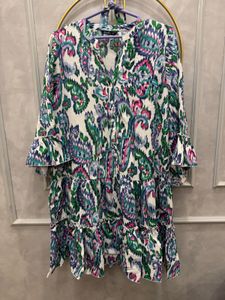 Styli Multi Polyester Flared Printed Dresses