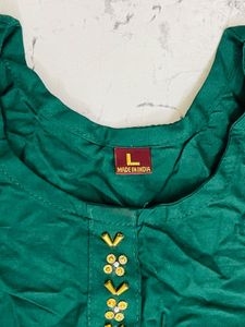 Emerald Green Embellished Kurti
