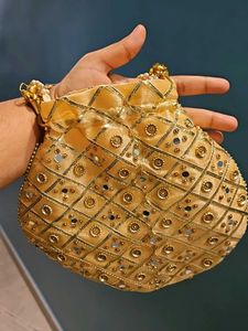 Gold Beaded Potli Bag