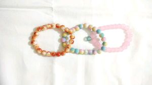 Blue Crackle Bead Bracelet