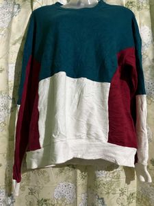 Color Block Crewneck Sweatshirt
