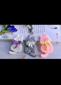 Crochet Cat Keychain