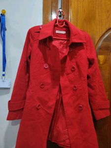 Red Double-Breasted Coat