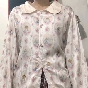 *SALE* Soft Girl Milky White Button Down Blouse