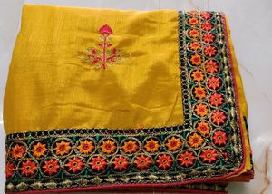 🌼😍New Beautiful Musturd Saree😍🌼