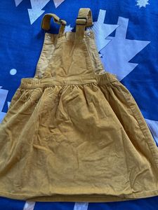 Cute Mustard Corduroy Jumper Dress