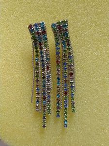 Rhinestone Tassel Earrings