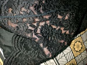 Black Lace Strapless Dress