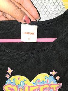 Urbanic Black Crop Top New