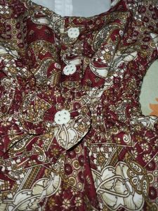 Vintage Batik Print Dress