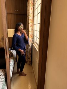 Parrot Navy Blue Top