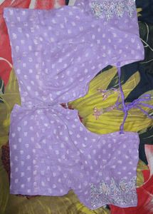 Ethnic Lavender Embellished Blouse