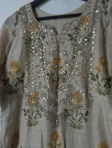Elegant Floral Print Kurta