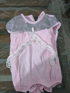 Cute Pink Baby Dress Set