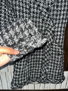 ZARA Houndstooth Tweed Mini Dress