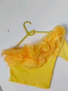 Yellow One Shoulder Top