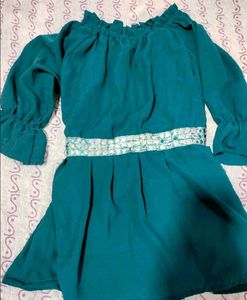 Green Off-Shoulder top