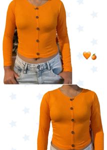 Orange 🍊 Cute Body Fitted Top
