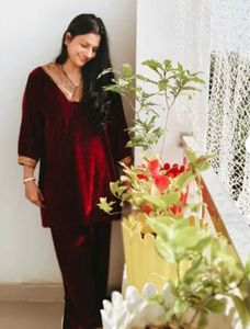 Elegant Velvet Kurta