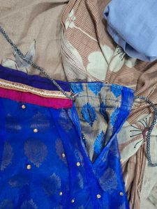 Blue Embroidered Lehenga Skirt
