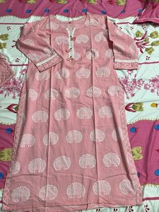 Pink Printed Kurta
