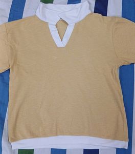 Yellow V-Neck Top