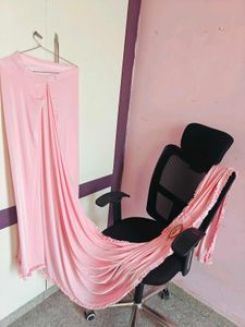 Elegant Pink Ready To Wear Saree